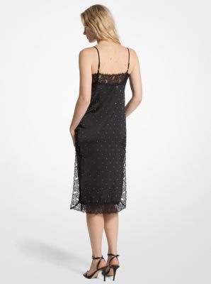 Slip-Kleid aus Satin mit Nieten image number 1