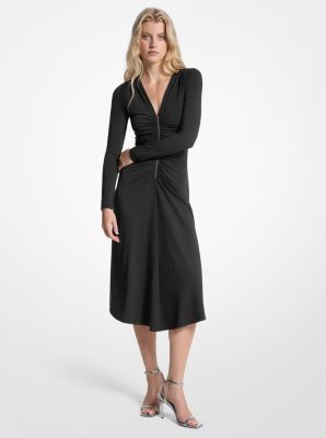 Ruched Stretch Matte Jersey Dress image number 0