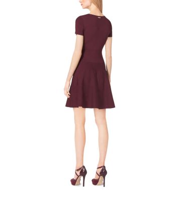 Seamed Fit-and-Flare Dress