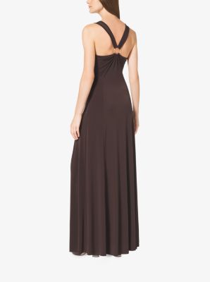 Ring-Back Matte-Jersey Maxi Dress