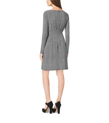 Herringbone-Print Matte-Jersey Dress