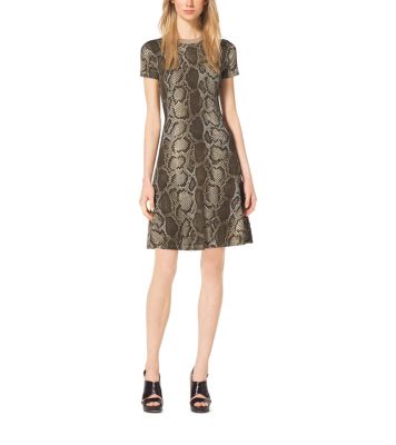 Python-Print Sweater Dress | Michael Kors Canada