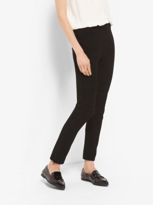 Stretch-Suede Cropped Trousers