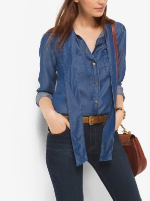 Michael kors chambray store shirt