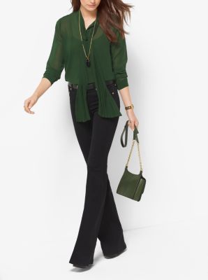 michael kors tie neck blouse