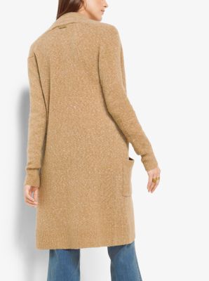 Draped Tweed Cardigan