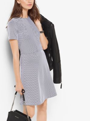 Jacquard Fit-and-Flare Dress