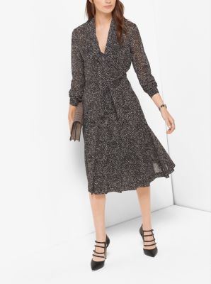 Michael kors clearance tie neck dress