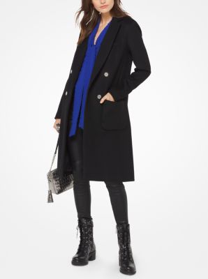 Michael kors wool on sale blend officer's coat