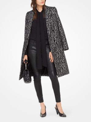 Michael kors shop snow leopard coat