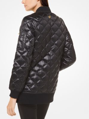 Michael kors satin bomber on sale jacket