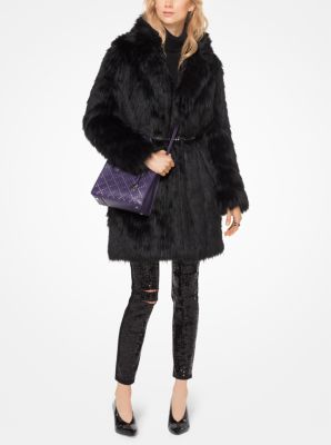 Michael kors purple fur coat best sale