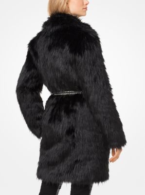 COS Top Selling BELTED FAUX FUR COAT best quality