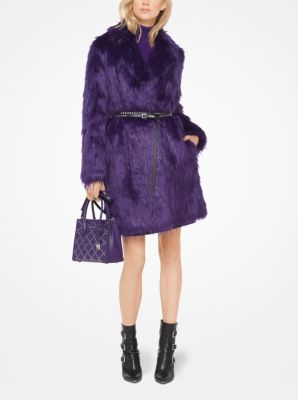 purple michael kors coat