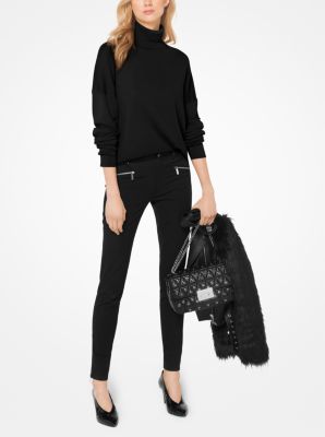 ELS-MK54T57 IVORY KNIT TURTLENECK