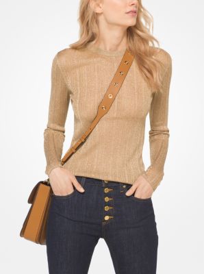 Pull en m&eacute;lange de viscose m&eacute;tallis&eacute;