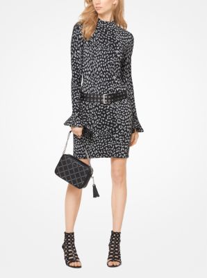 Leopard Jacquard Knit Dress
