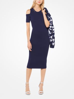 Stretch-Viscose Peekaboo Midi Dress image number 0