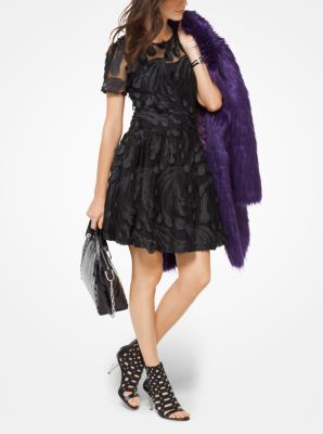 Michael kors feather embroidered dress new arrivals