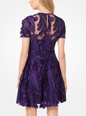 Michael kors feather embroidered dress best sale