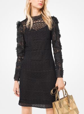 Michael kors floral shop appliqué lace dress