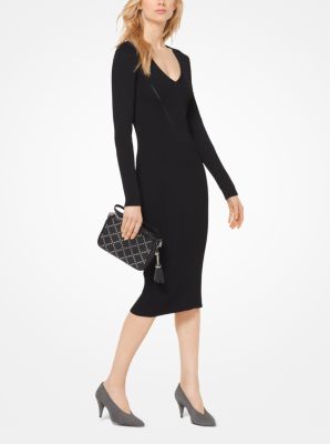 michael kors black sweater dress