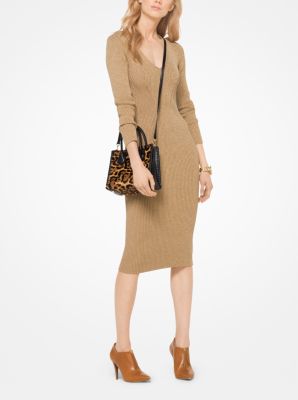 Robe chandail m&eacute;tallis&eacute;e c&ocirc;tel&eacute;e