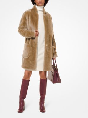 michael kors shearling coat