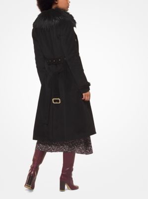 Corduroy and Faux Fur Coat