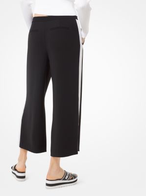 Contrast Stripe Wide-Leg Pants