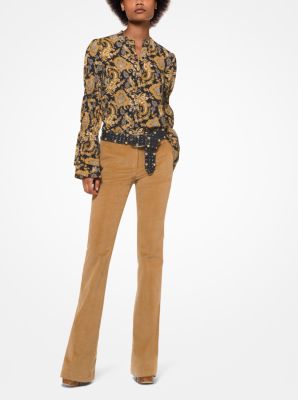 Michael kors paisley crepe hot sale blouse