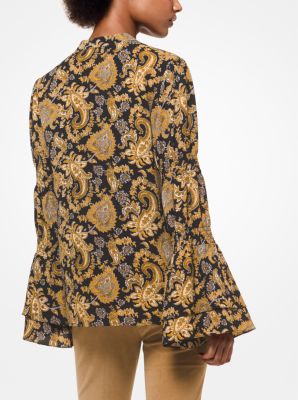 Michael kors paisley crepe blouse new arrivals