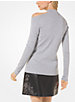 Merino Wool Cold-Shoulder Sweater image number 1