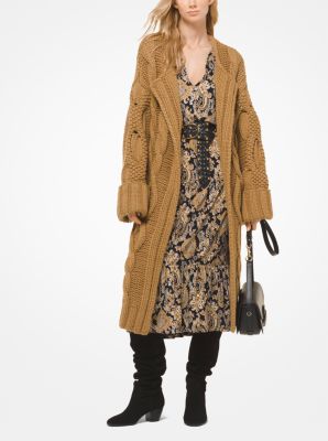 Cable Knit Oversized Cardigan Michael Kors