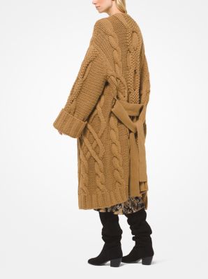 Cable Knit Oversized Cardigan Michael Kors