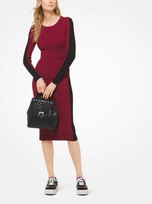 Contrast Stripe Ribbed Knit Sweater