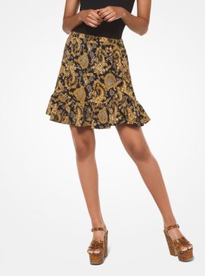 Paisley Crepe Skirt | Michael Kors