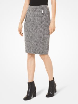 Check Jacquard Pencil Skirt | Michael Kors Canada