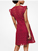 Floral Lace Flounce-Sleeve Dress image number 1
