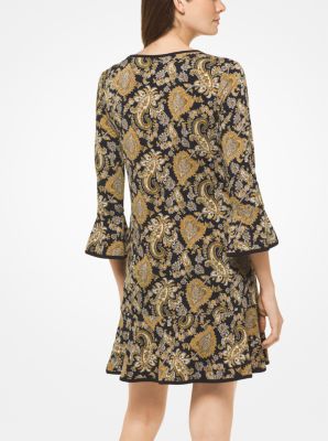 Michael kors heart shop print flounce dress