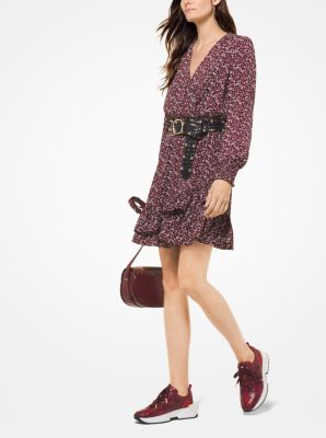 michael kors maroon dress