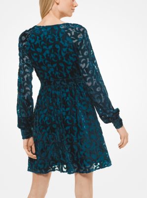 michael kors velvet devore dress