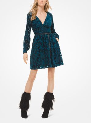 michael kors velvet devore dress