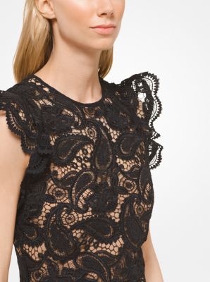 Corded Paisley Lace Dress
