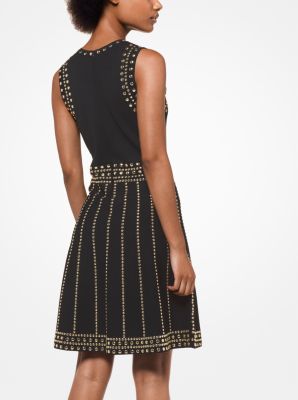 michael kors studded stretch knit dress