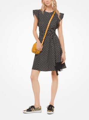 Studded Medallion Crepe Dress | Michael 