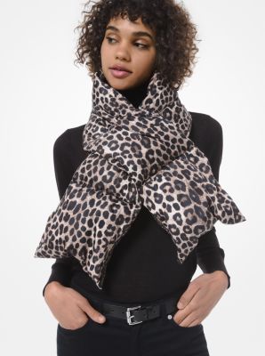 michael kors leopard scarf