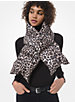 Leopard-Print Quilted Ciré Scarf image number 1
