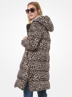 michael kors leopard puffer jacket 