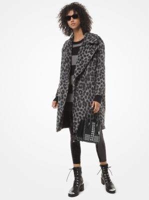 MICHAEL KORS COLLECTION Leopard-jacquard stretch cashmere-blend
